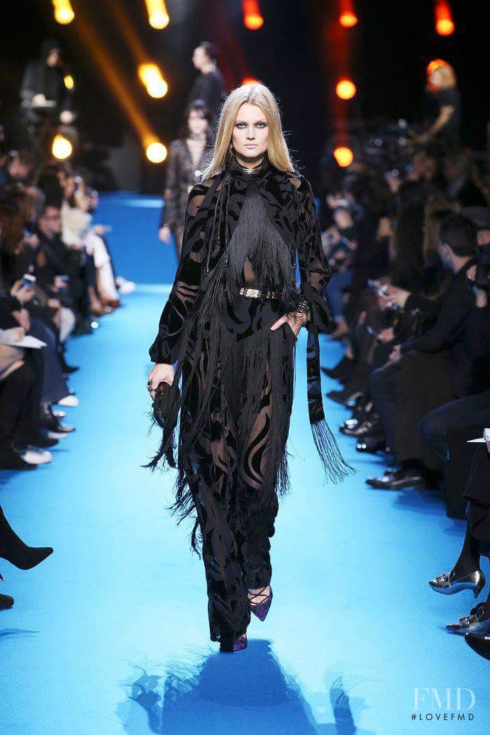 Toni Garrn featured in  the Elie Saab fashion show for Autumn/Winter 2016