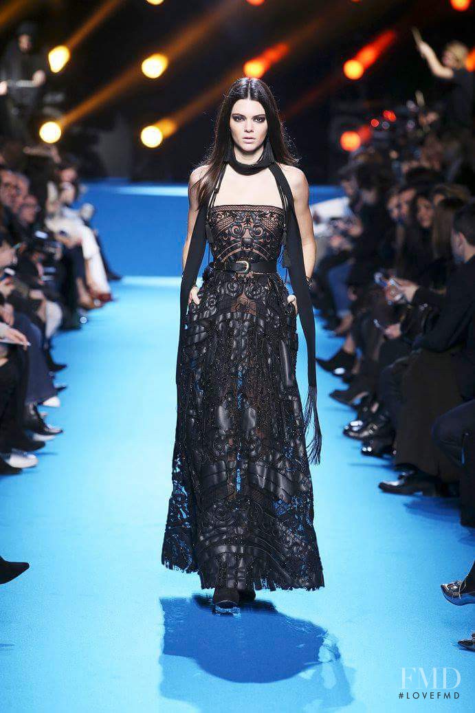 Kendall Jenner featured in  the Elie Saab fashion show for Autumn/Winter 2016