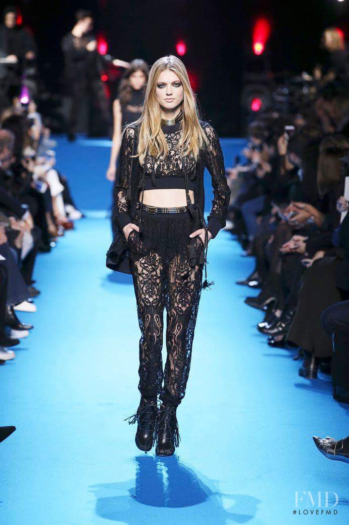 Emmy Rappe featured in  the Elie Saab fashion show for Autumn/Winter 2016