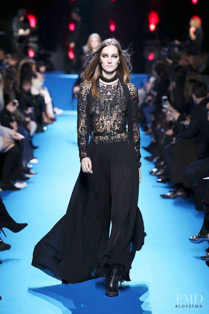 Joséphine Le Tutour featured in  the Elie Saab fashion show for Autumn/Winter 2016