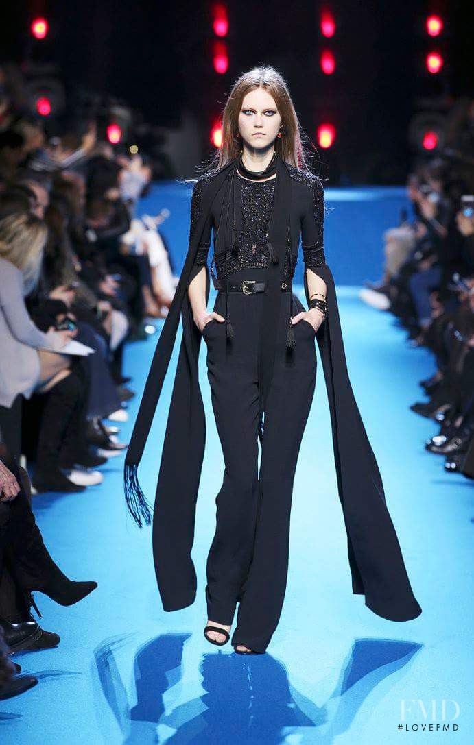Julie Hoomans featured in  the Elie Saab fashion show for Autumn/Winter 2016