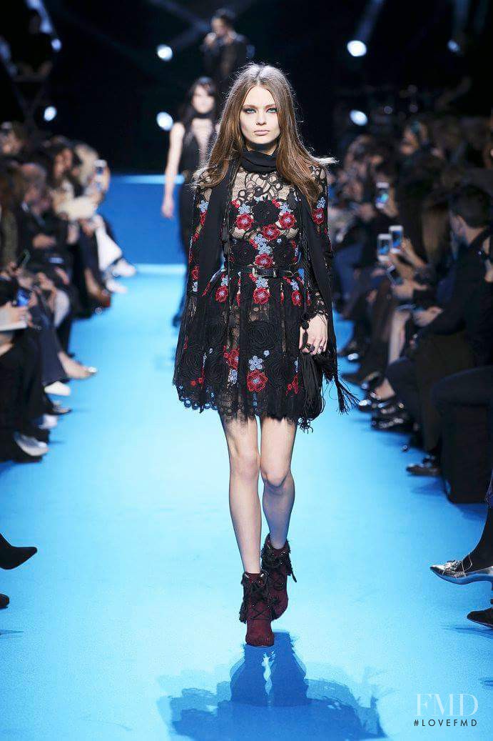 Anna Mila Guyenz featured in  the Elie Saab fashion show for Autumn/Winter 2016