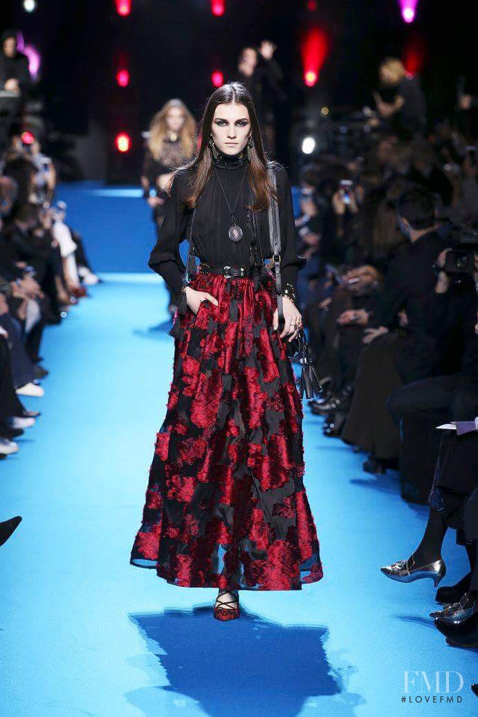 Irina Djuranovic featured in  the Elie Saab fashion show for Autumn/Winter 2016