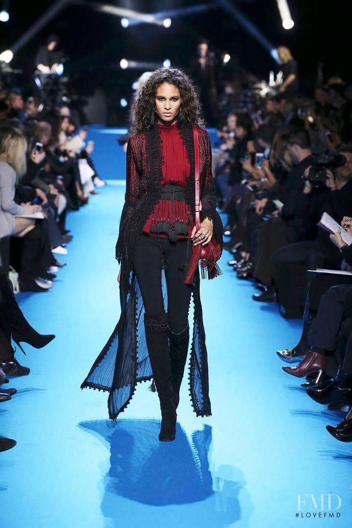 Cindy Bruna featured in  the Elie Saab fashion show for Autumn/Winter 2016