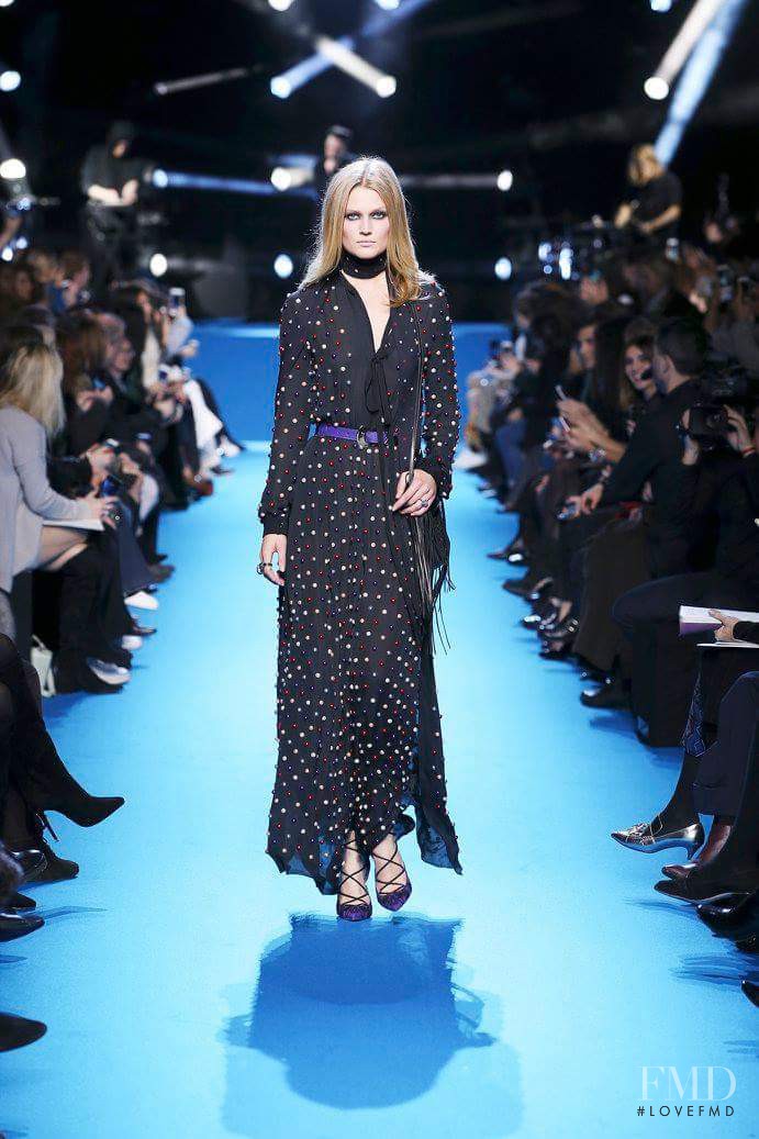 Toni Garrn featured in  the Elie Saab fashion show for Autumn/Winter 2016
