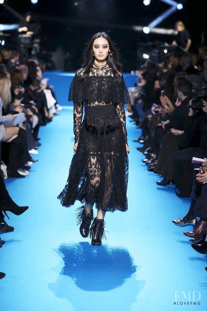 Yue Han featured in  the Elie Saab fashion show for Autumn/Winter 2016