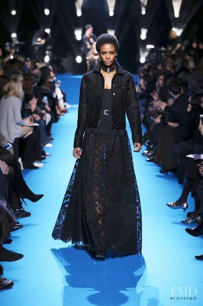 Karly Loyce featured in  the Elie Saab fashion show for Autumn/Winter 2016