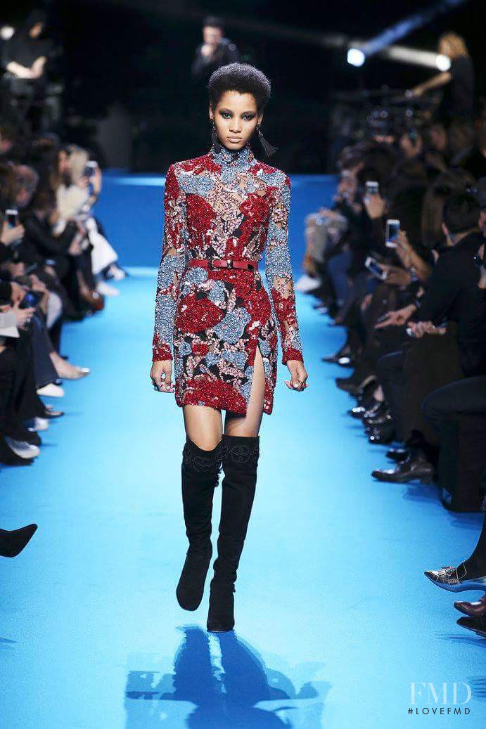 Lineisy Montero featured in  the Elie Saab fashion show for Autumn/Winter 2016