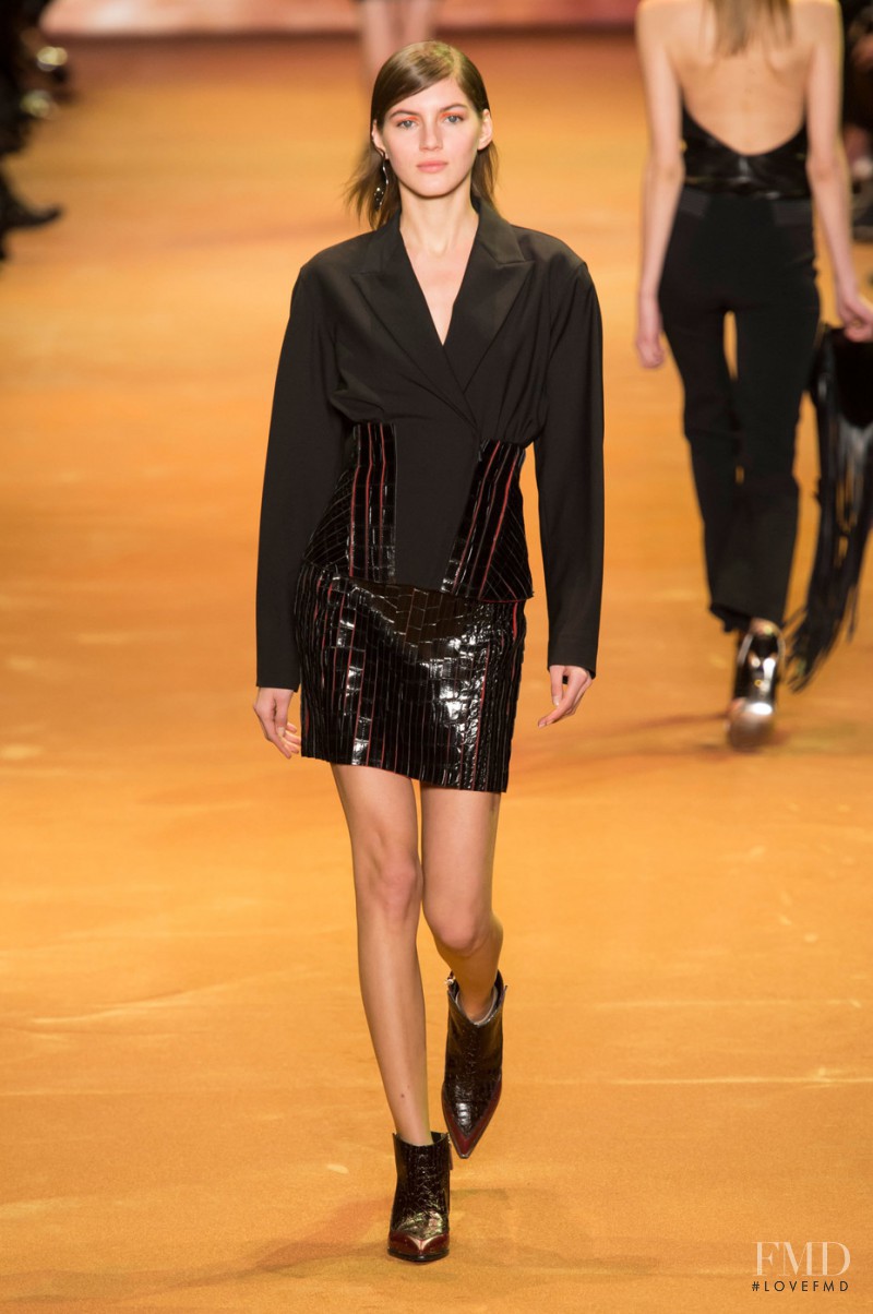 Valery Kaufman featured in  the Mugler fashion show for Autumn/Winter 2016