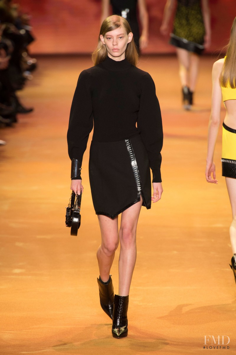 Ondria Hardin featured in  the Mugler fashion show for Autumn/Winter 2016