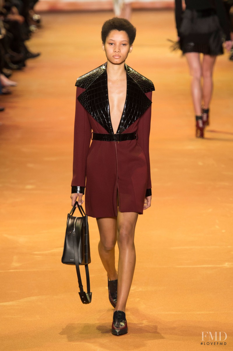 Lineisy Montero featured in  the Mugler fashion show for Autumn/Winter 2016