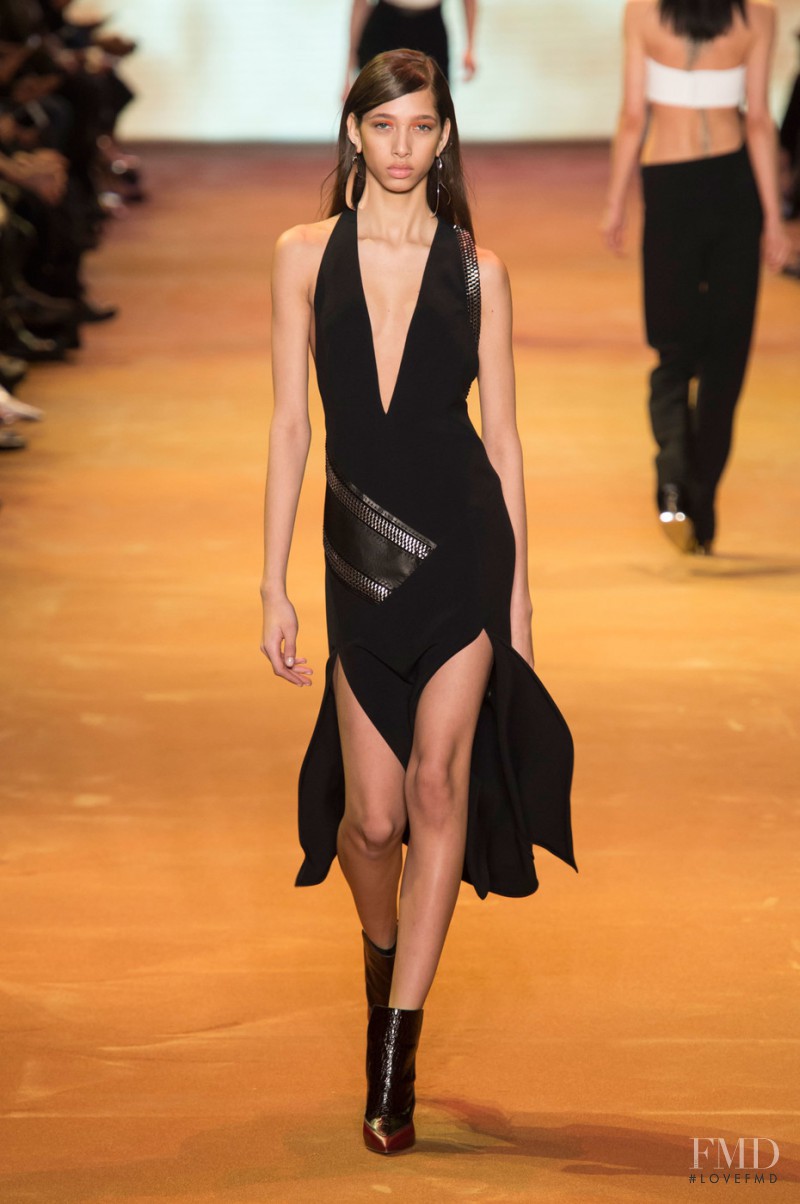 Yasmin Wijnaldum featured in  the Mugler fashion show for Autumn/Winter 2016