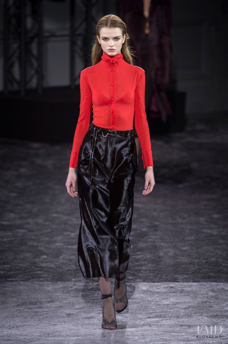 Dasha Khlystun featured in  the Nina Ricci fashion show for Autumn/Winter 2016