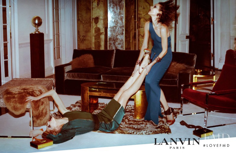 Iselin Steiro featured in  the Lanvin advertisement for Spring/Summer 2011