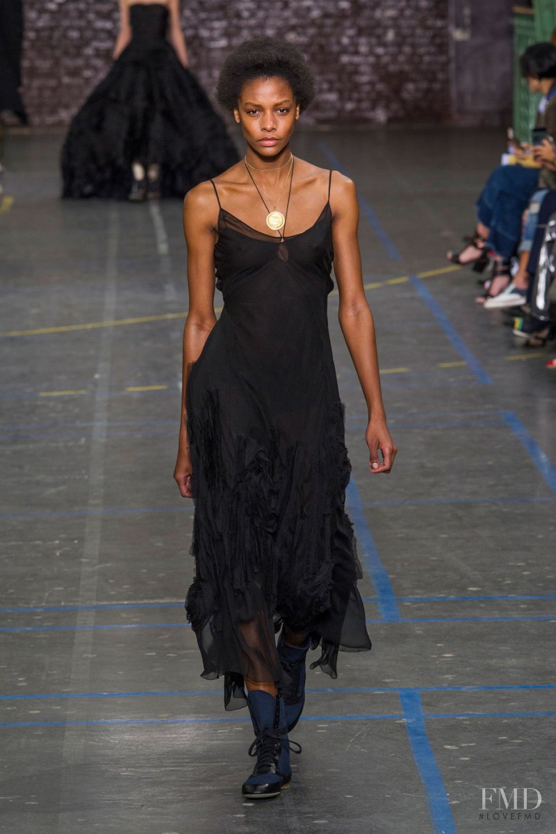 Karly Loyce featured in  the John Galliano fashion show for Autumn/Winter 2016