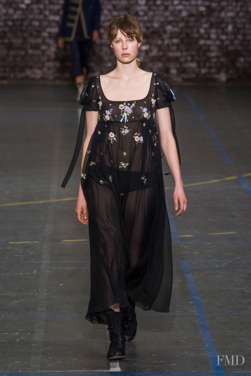 Edie Campbell featured in  the John Galliano fashion show for Autumn/Winter 2016