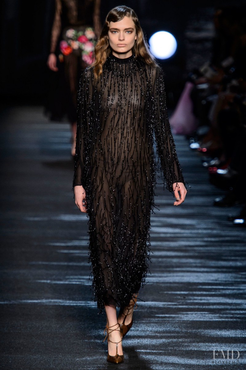 Anna Mila Guyenz featured in  the Blumarine fashion show for Autumn/Winter 2016