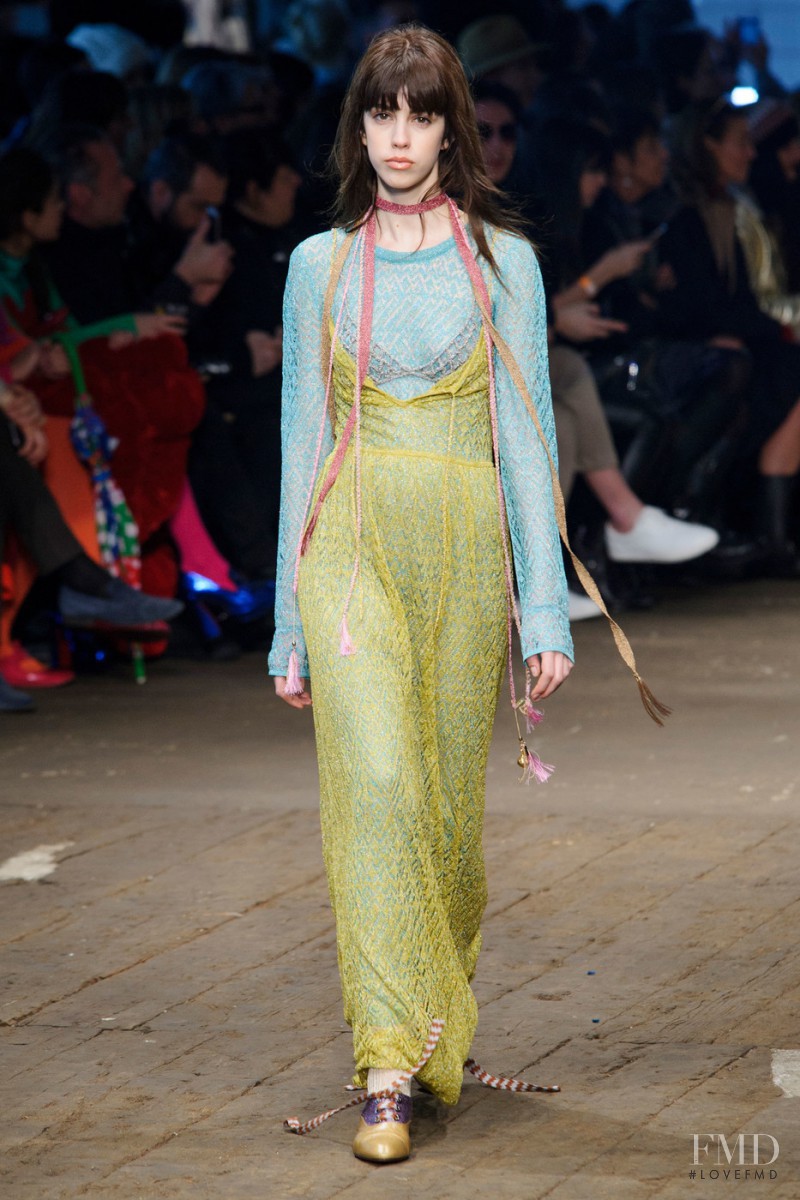 Mayka Merino featured in  the Missoni fashion show for Autumn/Winter 2016