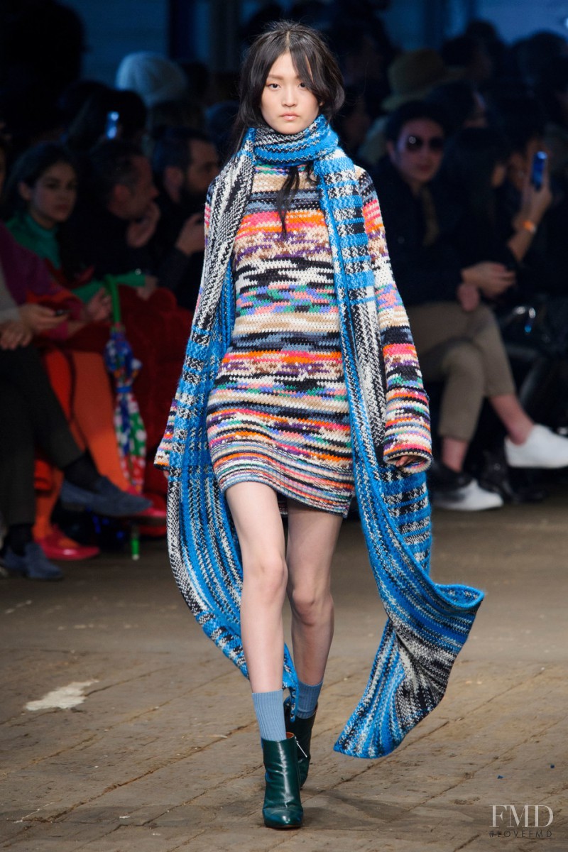 Wangy Xinyu featured in  the Missoni fashion show for Autumn/Winter 2016