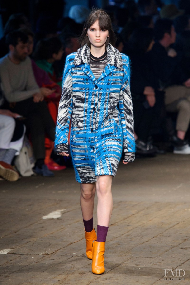 Lily Stewart featured in  the Missoni fashion show for Autumn/Winter 2016