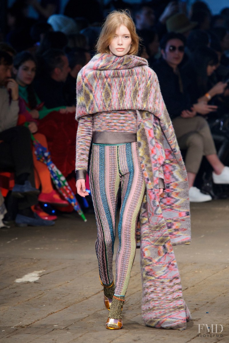 Julia Hafstrom featured in  the Missoni fashion show for Autumn/Winter 2016