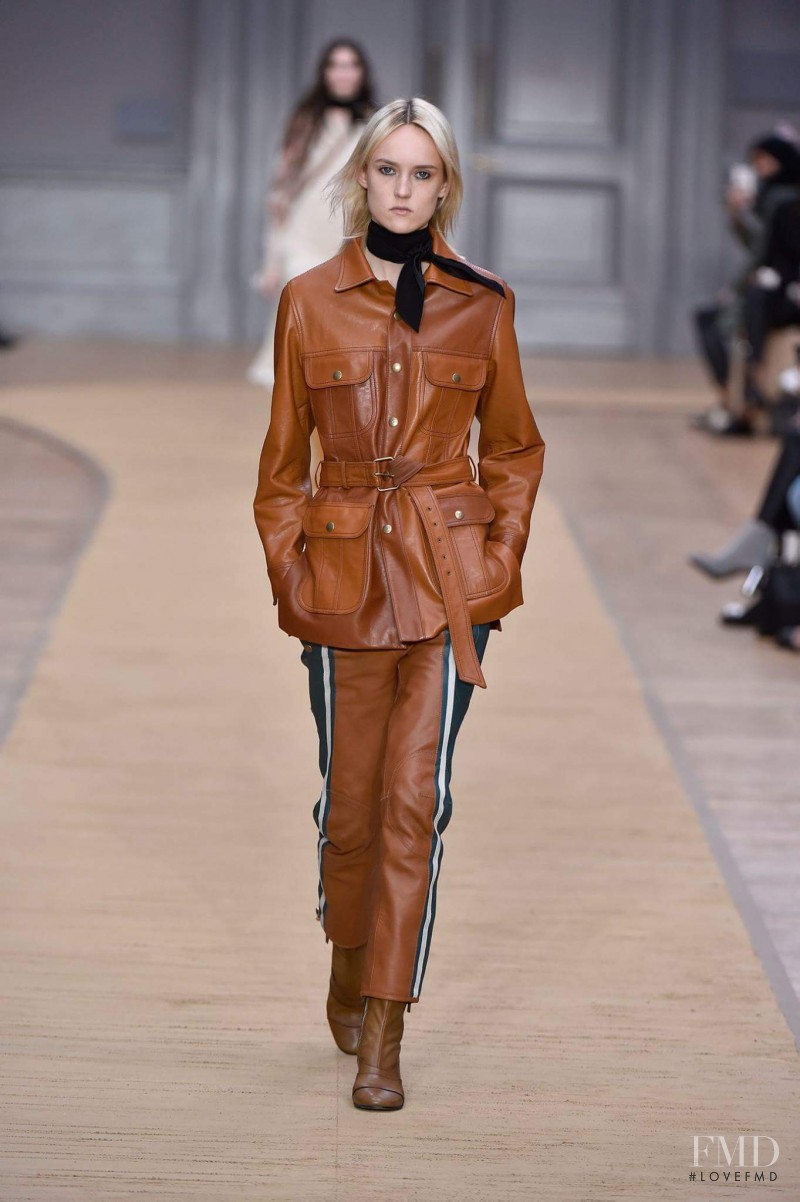 Harleth Kuusik featured in  the Chloe fashion show for Autumn/Winter 2016