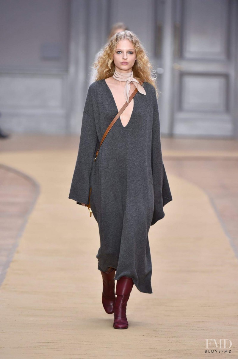 Frederikke Sofie Falbe-Hansen featured in  the Chloe fashion show for Autumn/Winter 2016
