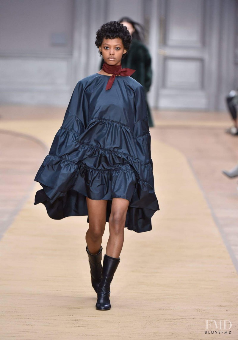 Londone Myers featured in  the Chloe fashion show for Autumn/Winter 2016