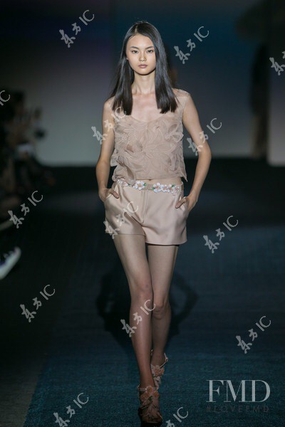 Cong He featured in  the Alberta Ferretti fashion show for Spring/Summer 2015
