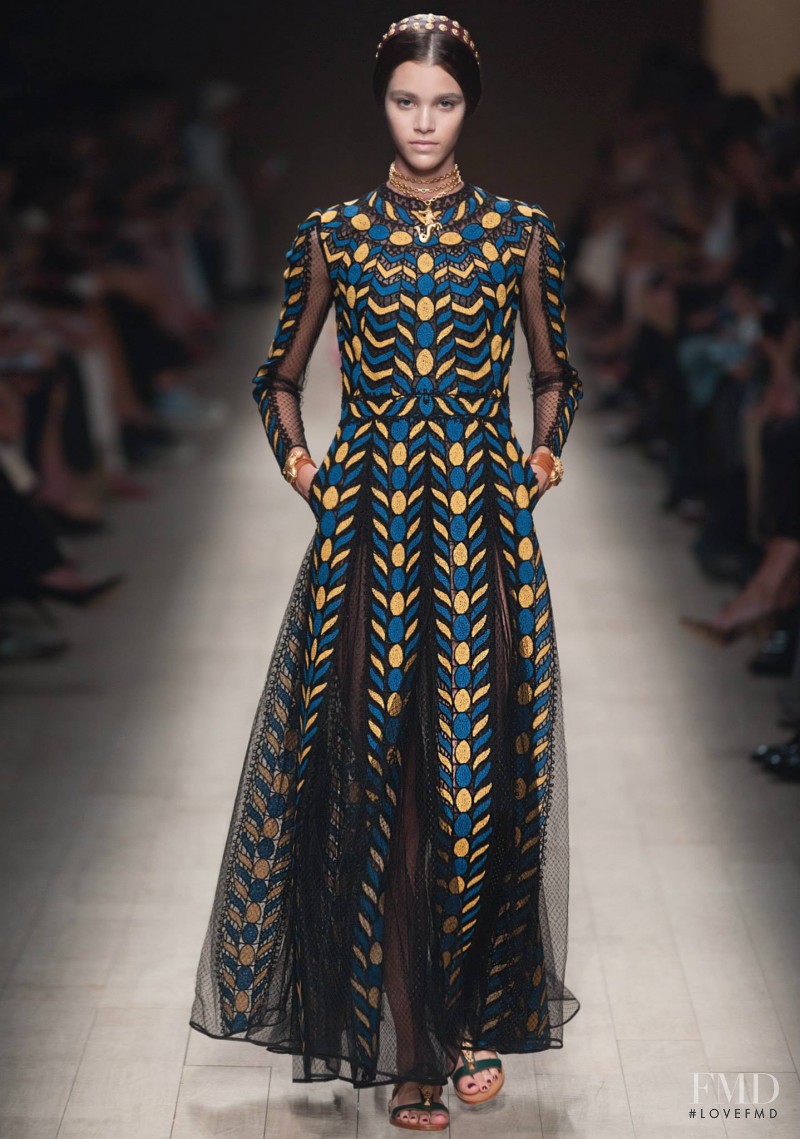 Pauline Hoarau featured in  the Valentino fashion show for Spring/Summer 2014