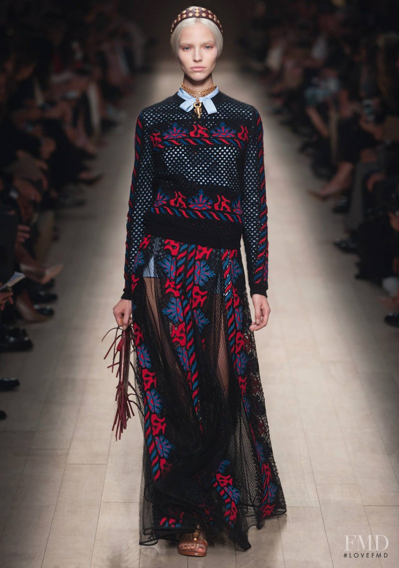 Sasha Luss featured in  the Valentino fashion show for Spring/Summer 2014