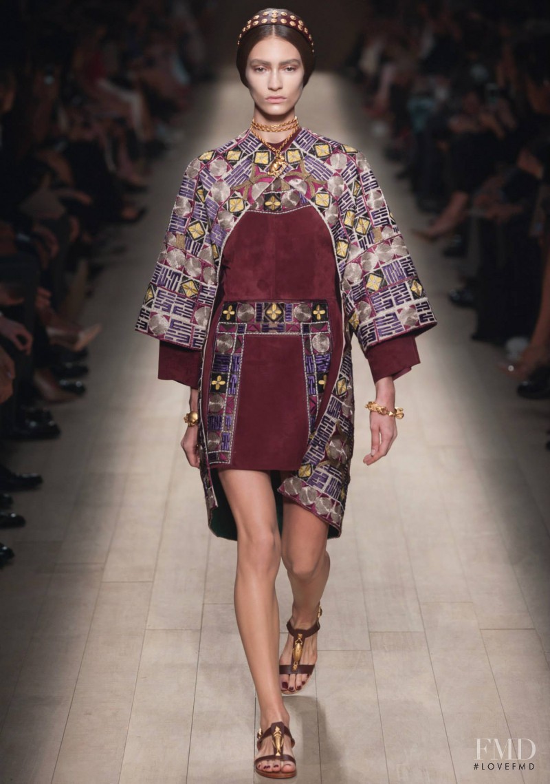 Marine Deleeuw featured in  the Valentino fashion show for Spring/Summer 2014