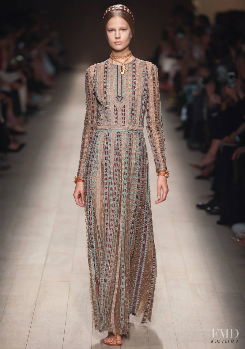 Elisabeth Erm featured in  the Valentino fashion show for Spring/Summer 2014