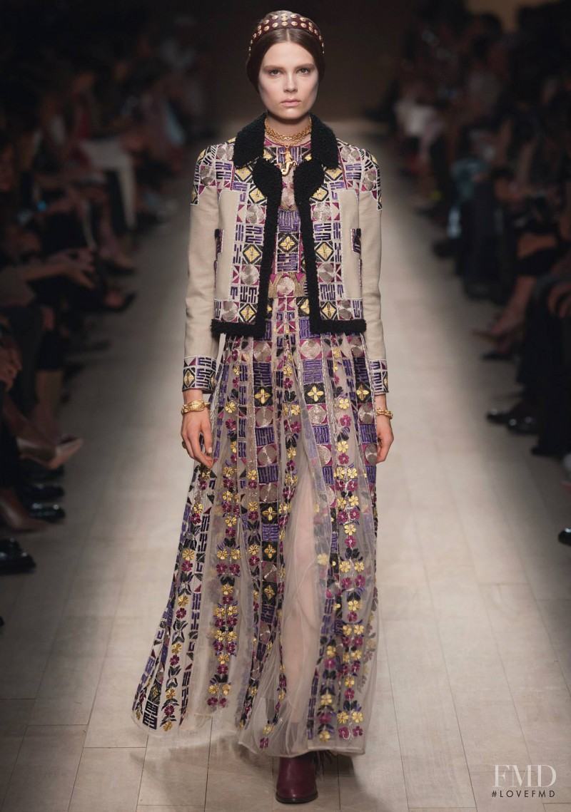 Caroline Brasch Nielsen featured in  the Valentino fashion show for Spring/Summer 2014