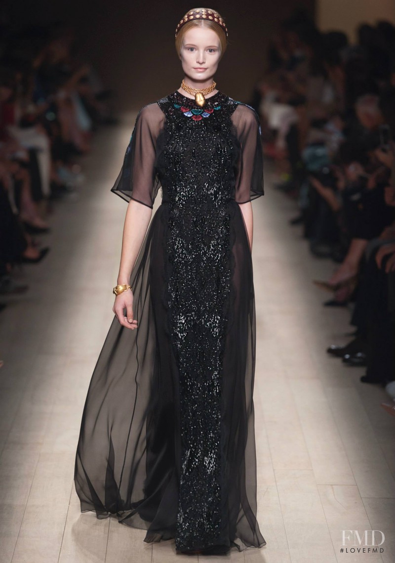 Maud Welzen featured in  the Valentino fashion show for Spring/Summer 2014