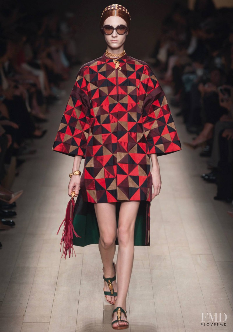 Lera Tribel featured in  the Valentino fashion show for Spring/Summer 2014
