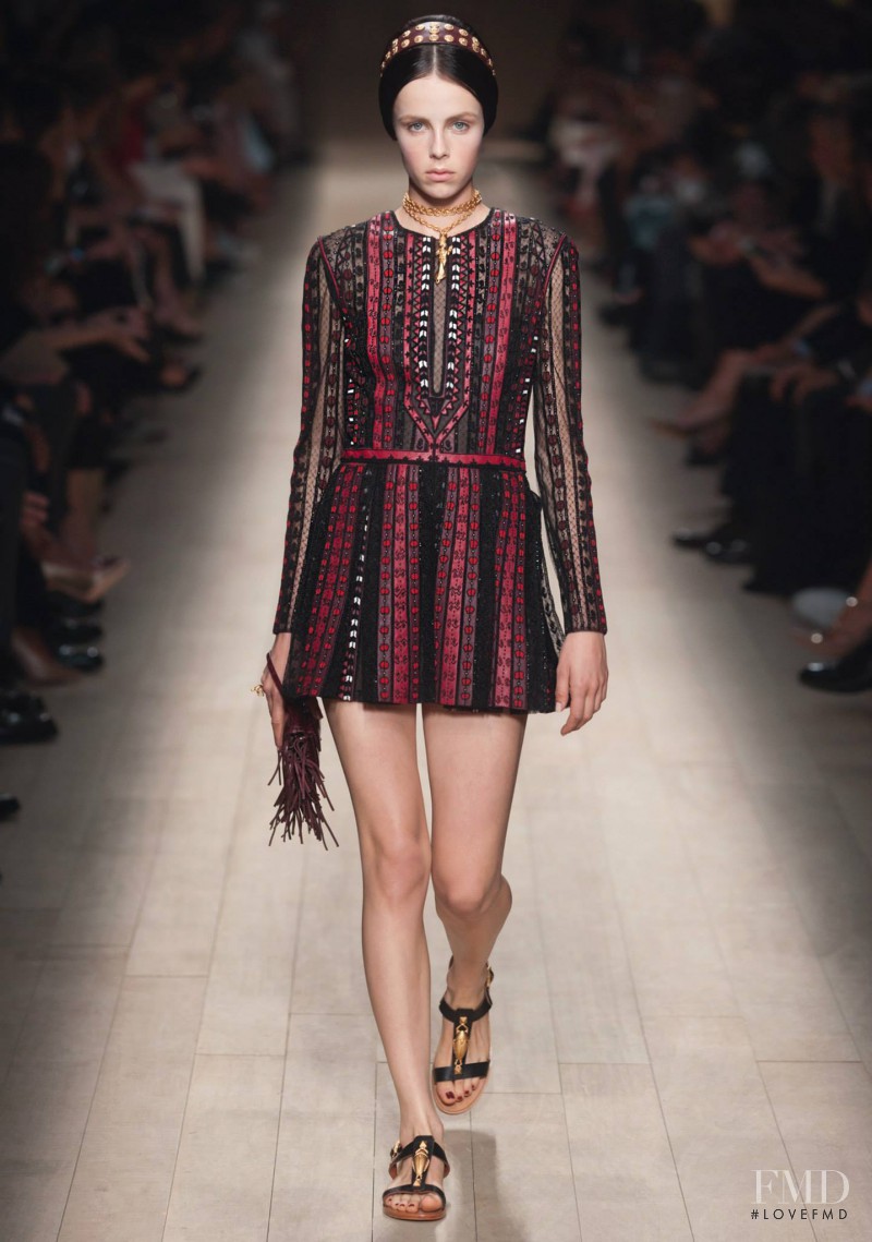 Edie Campbell featured in  the Valentino fashion show for Spring/Summer 2014