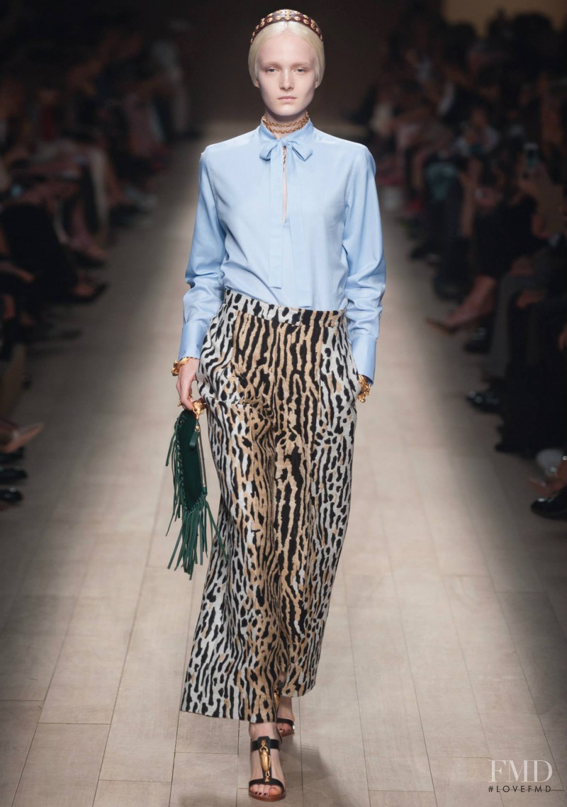 Maja Salamon featured in  the Valentino fashion show for Spring/Summer 2014