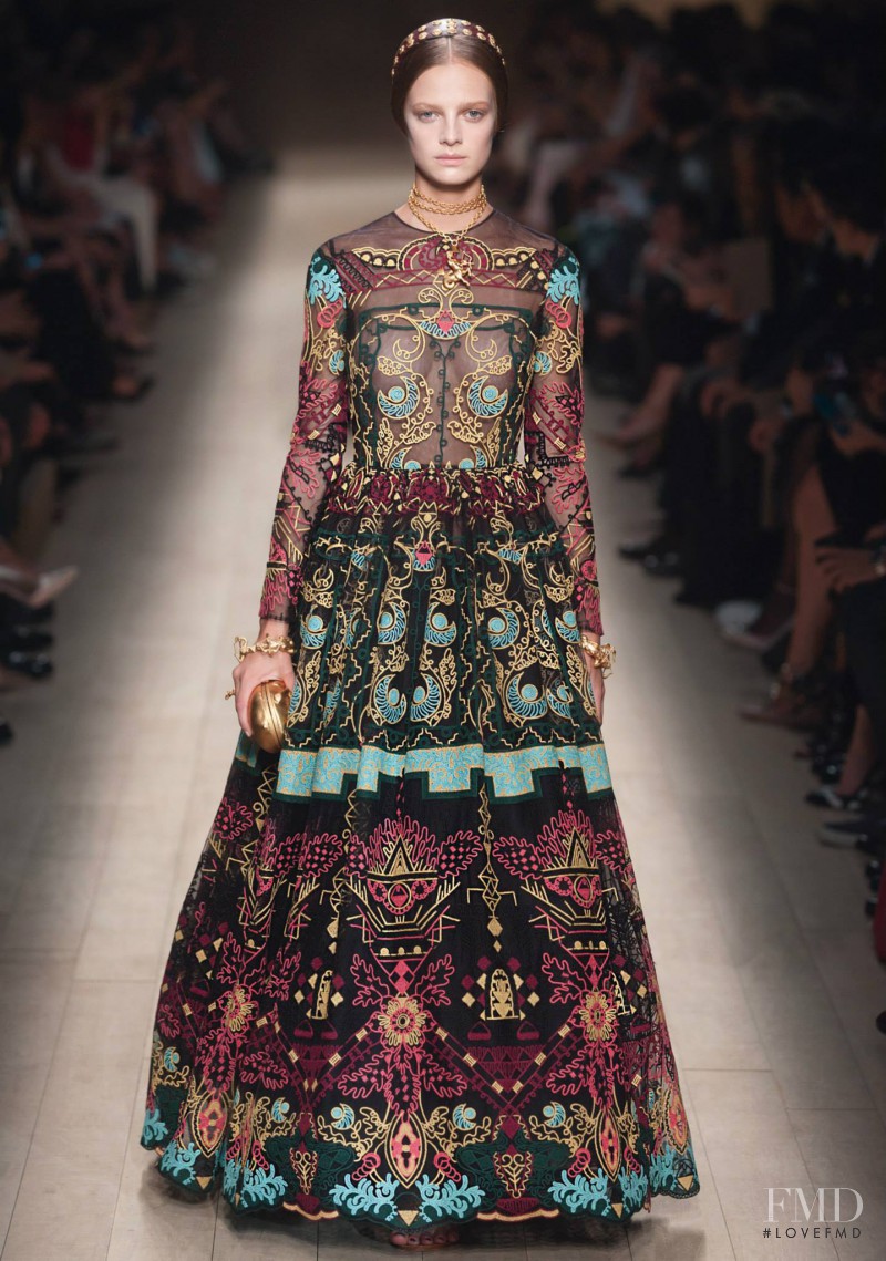 Ine Neefs featured in  the Valentino fashion show for Spring/Summer 2014