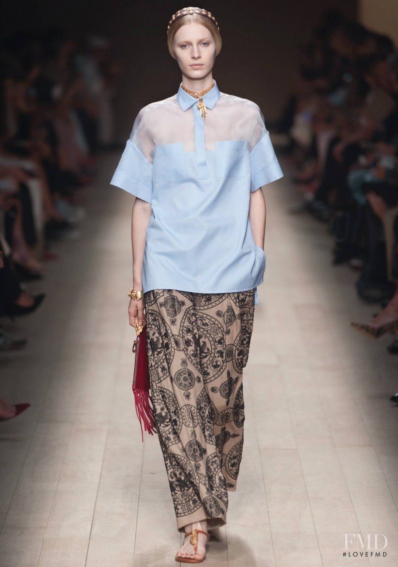 Julia Nobis featured in  the Valentino fashion show for Spring/Summer 2014