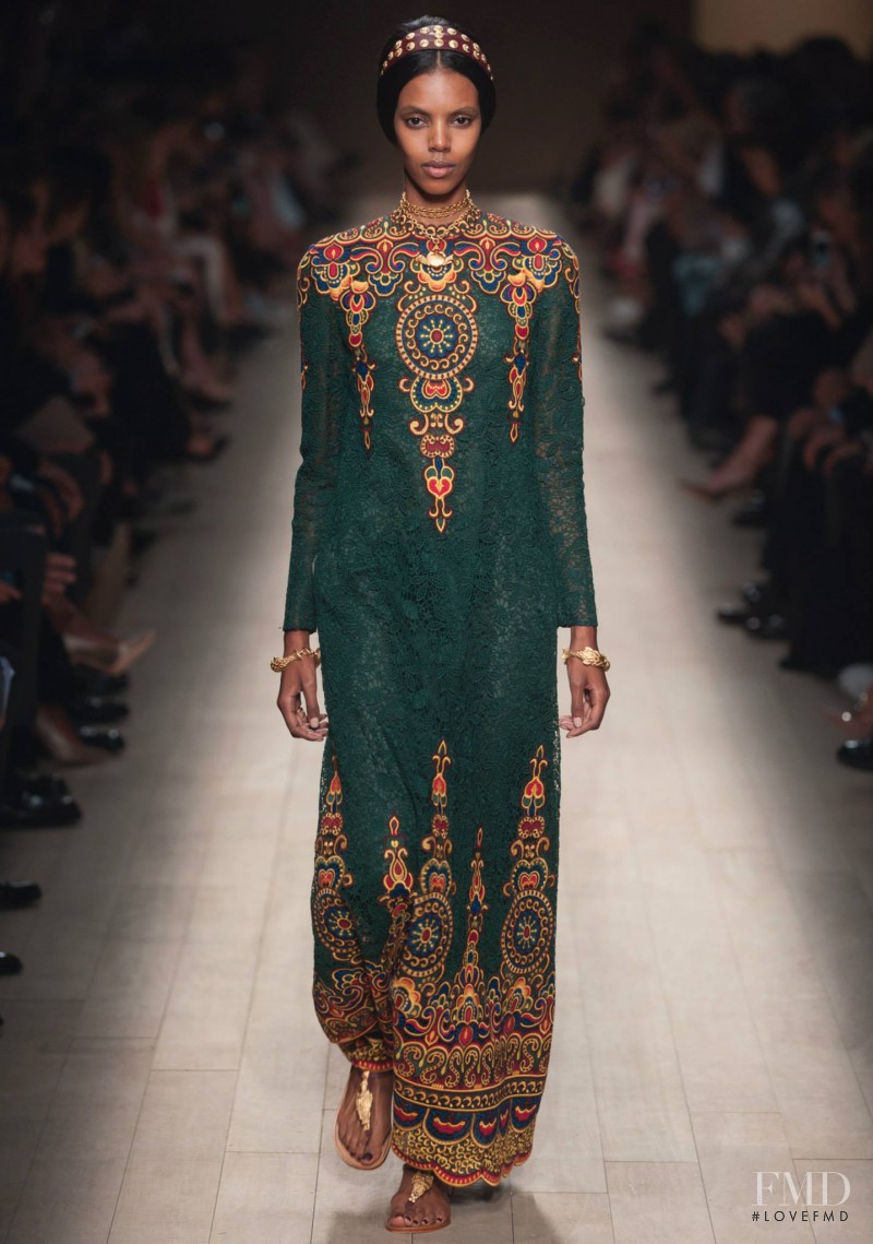 Grace Mahary featured in  the Valentino fashion show for Spring/Summer 2014