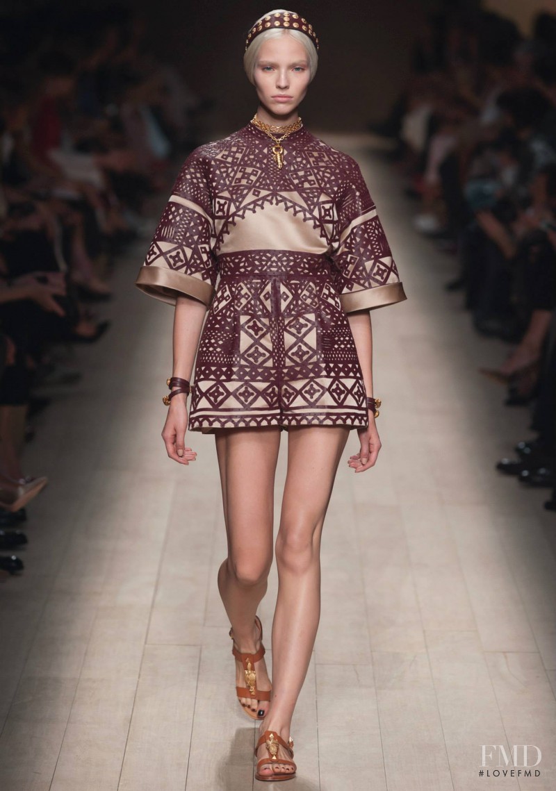 Sasha Luss featured in  the Valentino fashion show for Spring/Summer 2014