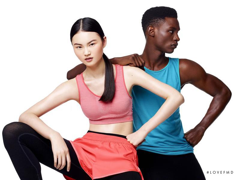 Cong He featured in  the United Colors of Benetton Sport catalogue for Spring/Summer 2016