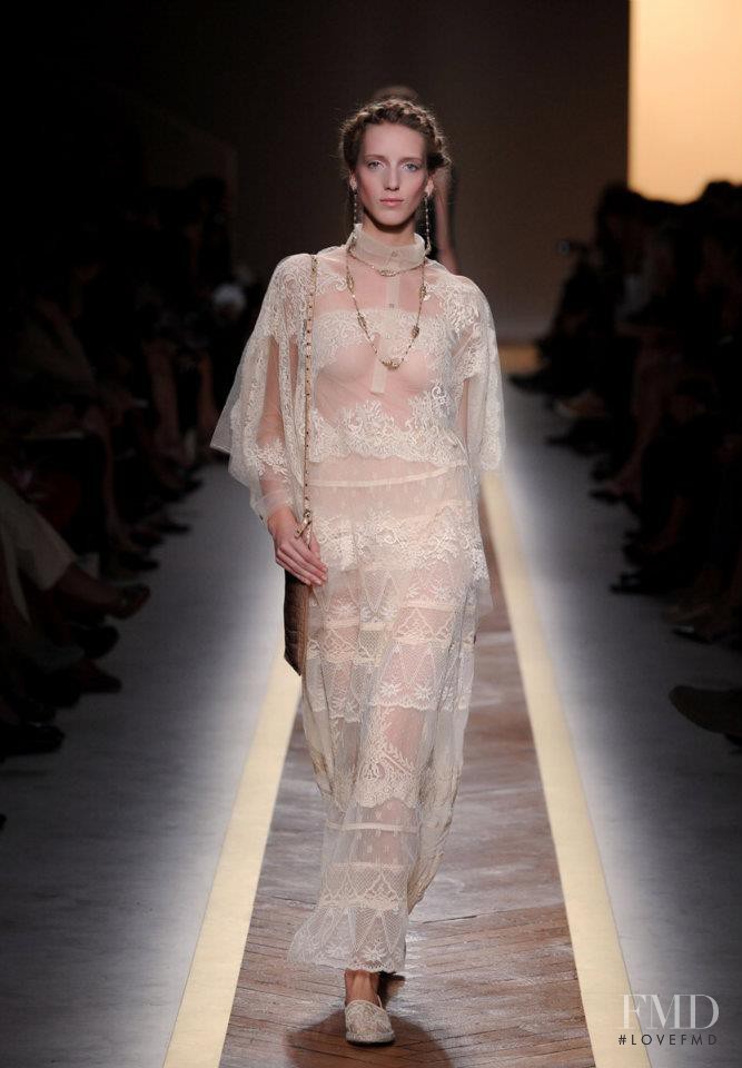 Iris Egbers featured in  the Valentino fashion show for Spring/Summer 2012
