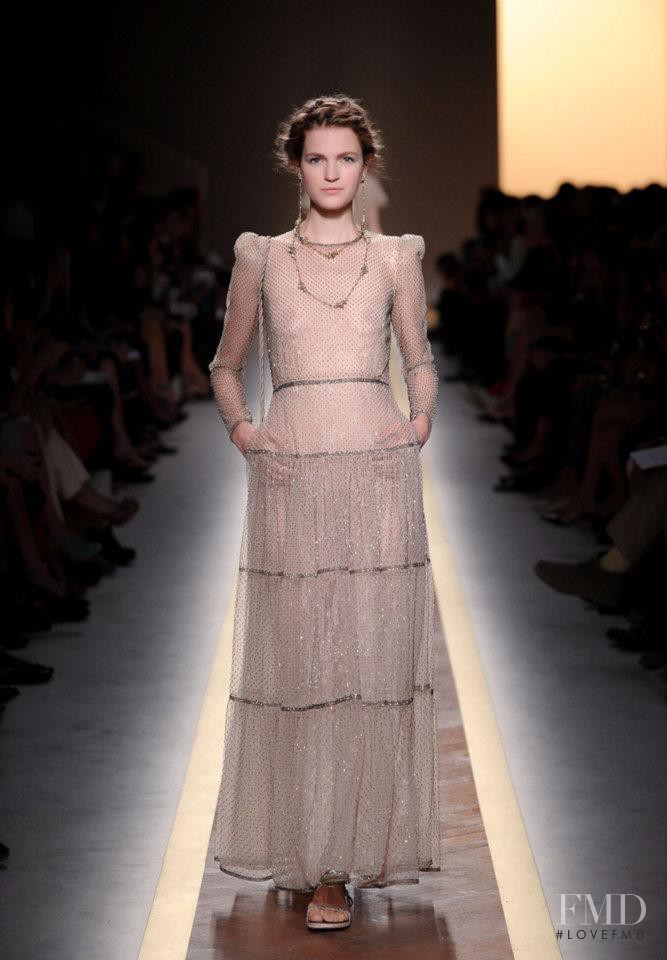 Magdalena Langrova featured in  the Valentino fashion show for Spring/Summer 2012