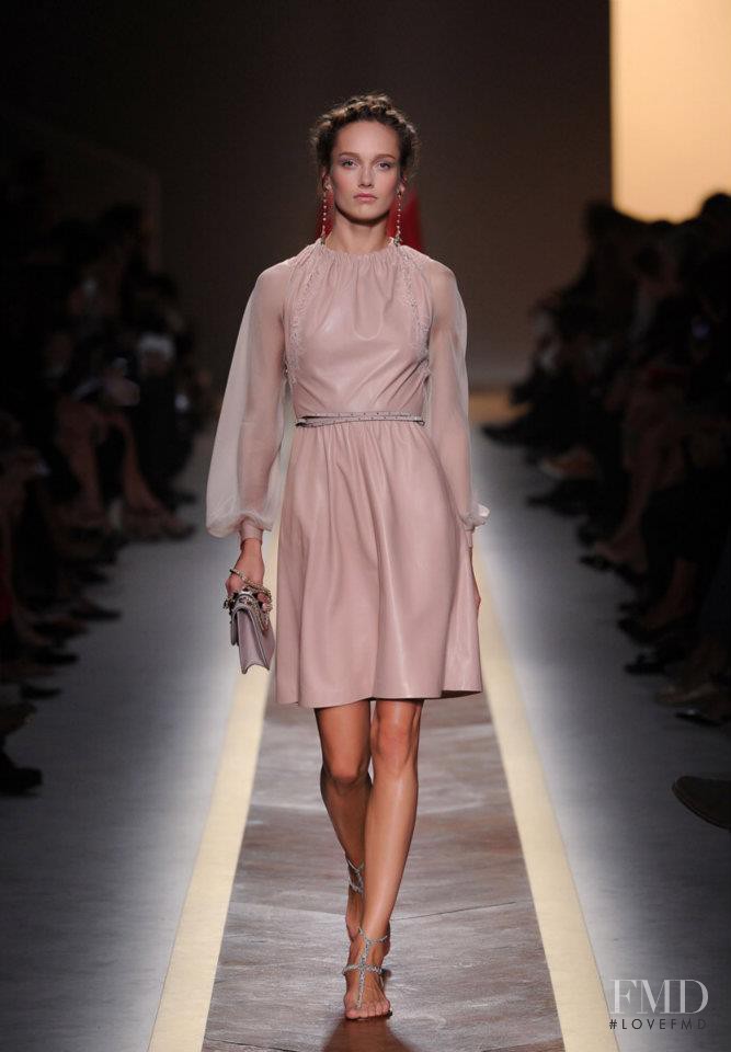 Karmen Pedaru featured in  the Valentino fashion show for Spring/Summer 2012