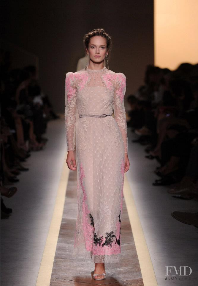 Karmen Pedaru featured in  the Valentino fashion show for Spring/Summer 2012