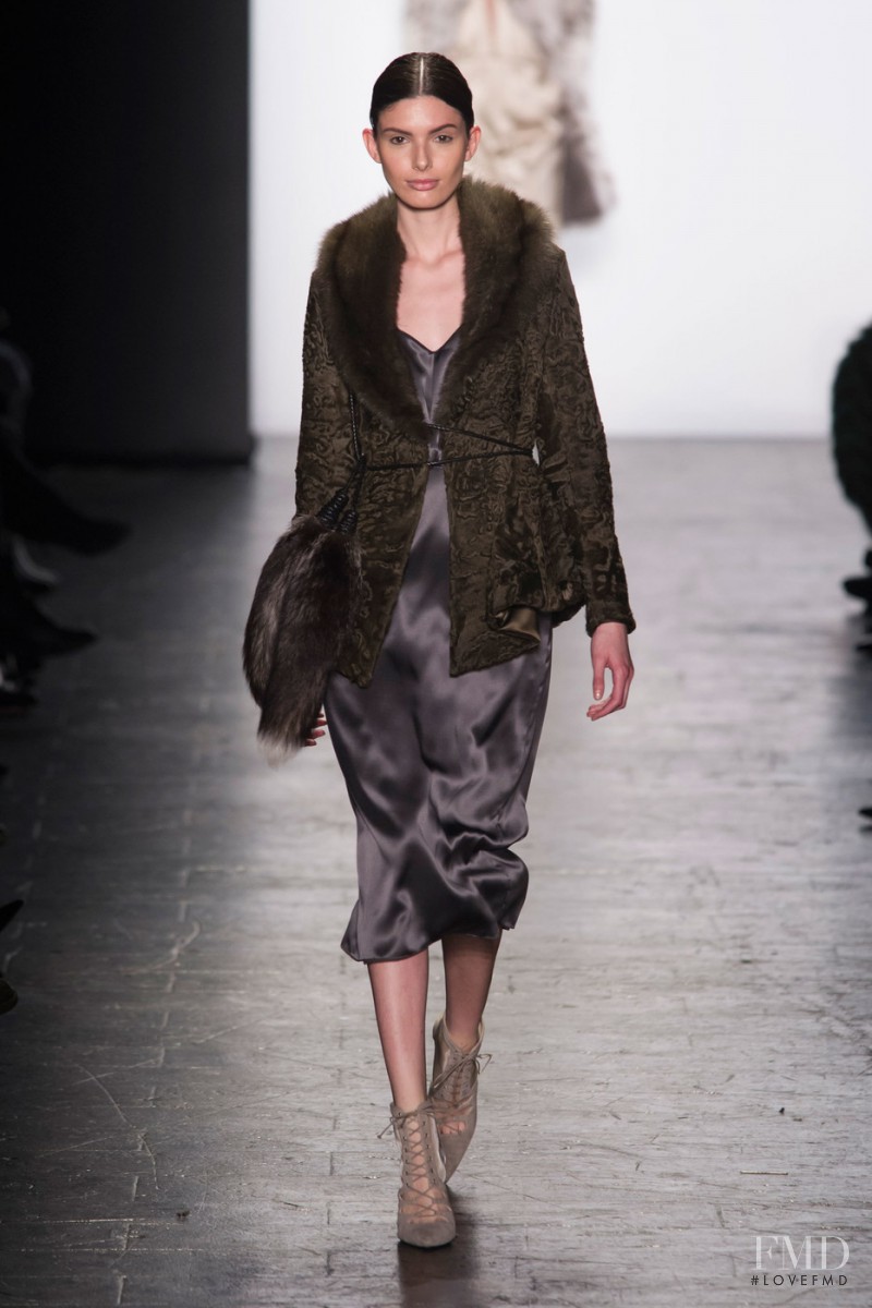 Giulia Manini featured in  the Dennis Basso fashion show for Autumn/Winter 2016