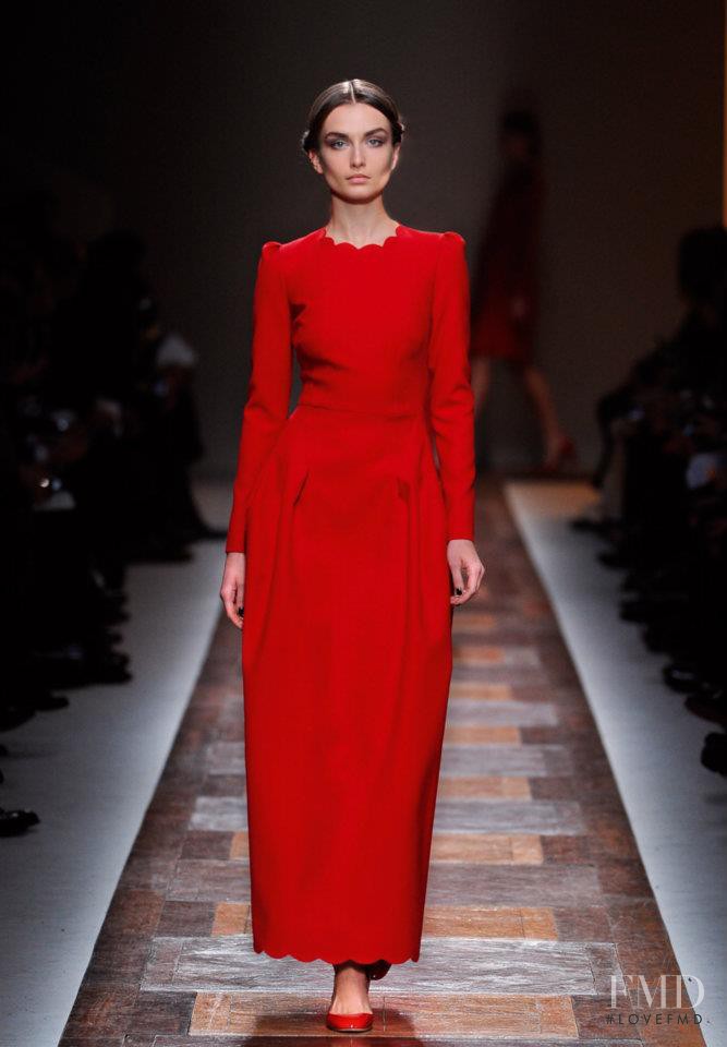 Andreea Diaconu featured in  the Valentino fashion show for Autumn/Winter 2012