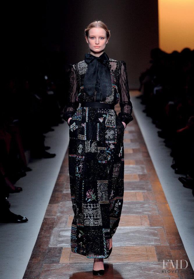 Maud Welzen featured in  the Valentino fashion show for Autumn/Winter 2012